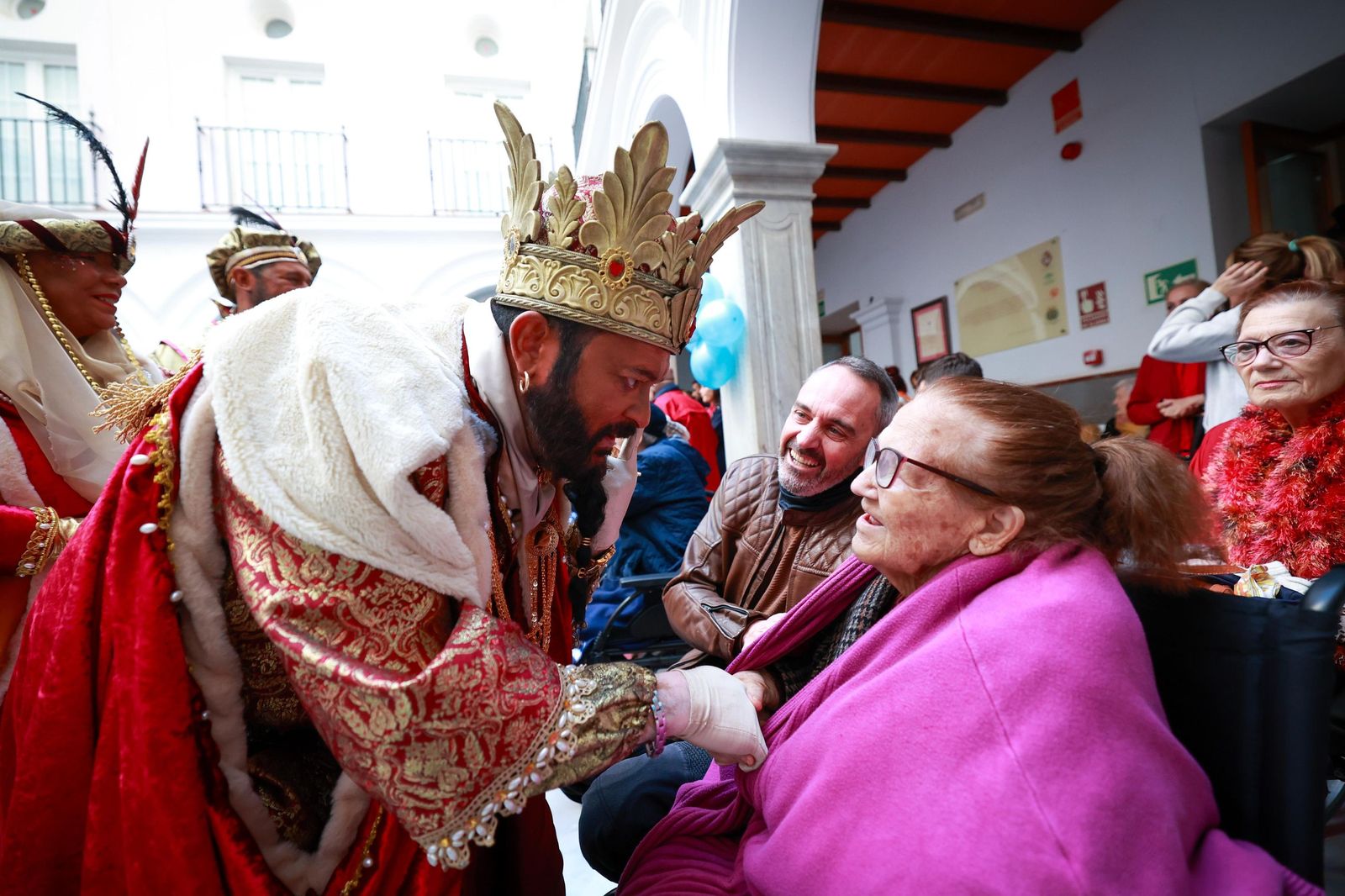 Los Reyes Magos, en la residencia de la calle San Juan de Dios en Cádiz.