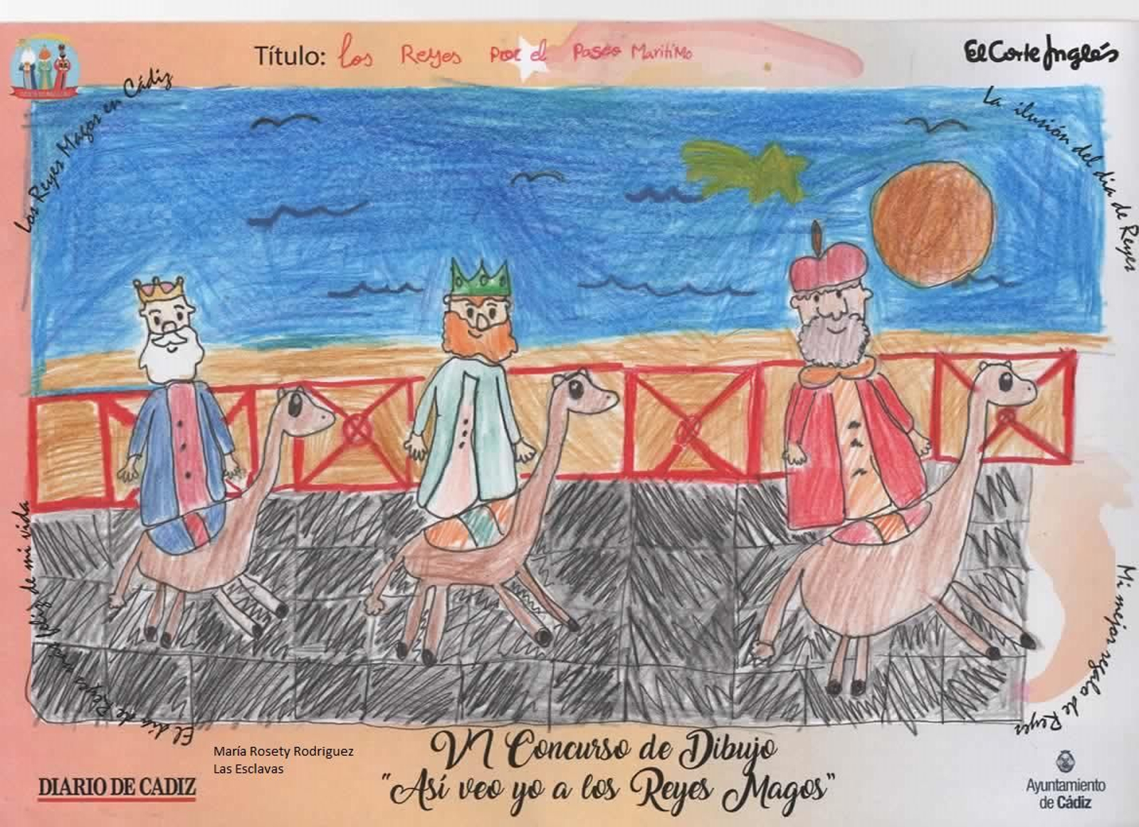 Los dibujos ganadores y semifinalistas del concurso 'Así veo yo a los Reyes Magos' en Cádiz.