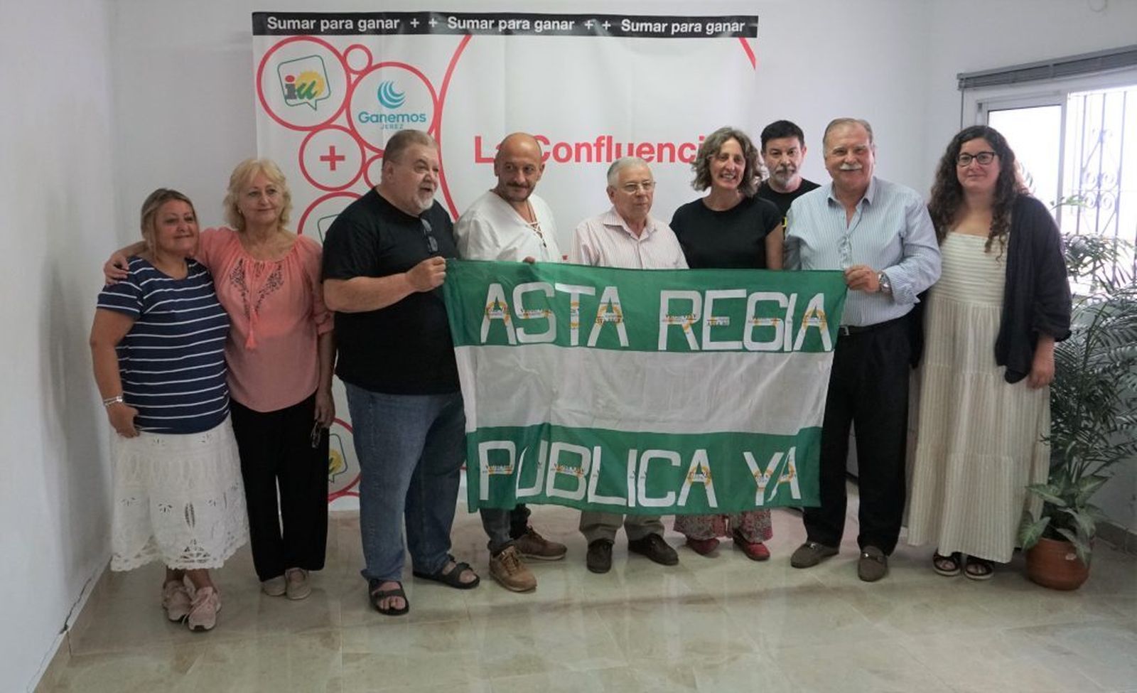 Reunión de La Confluencia con miembros de la Plataforma de Asta Regia.