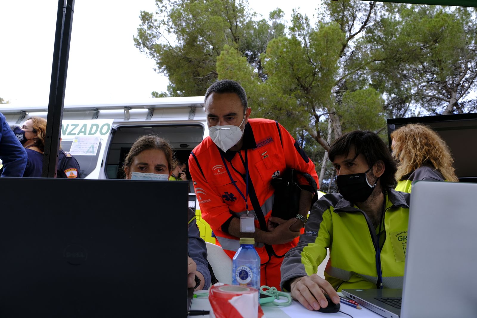 Fotogalería simulacro incendio forestal. Parque periurbano de Castala. Berja (Almería)