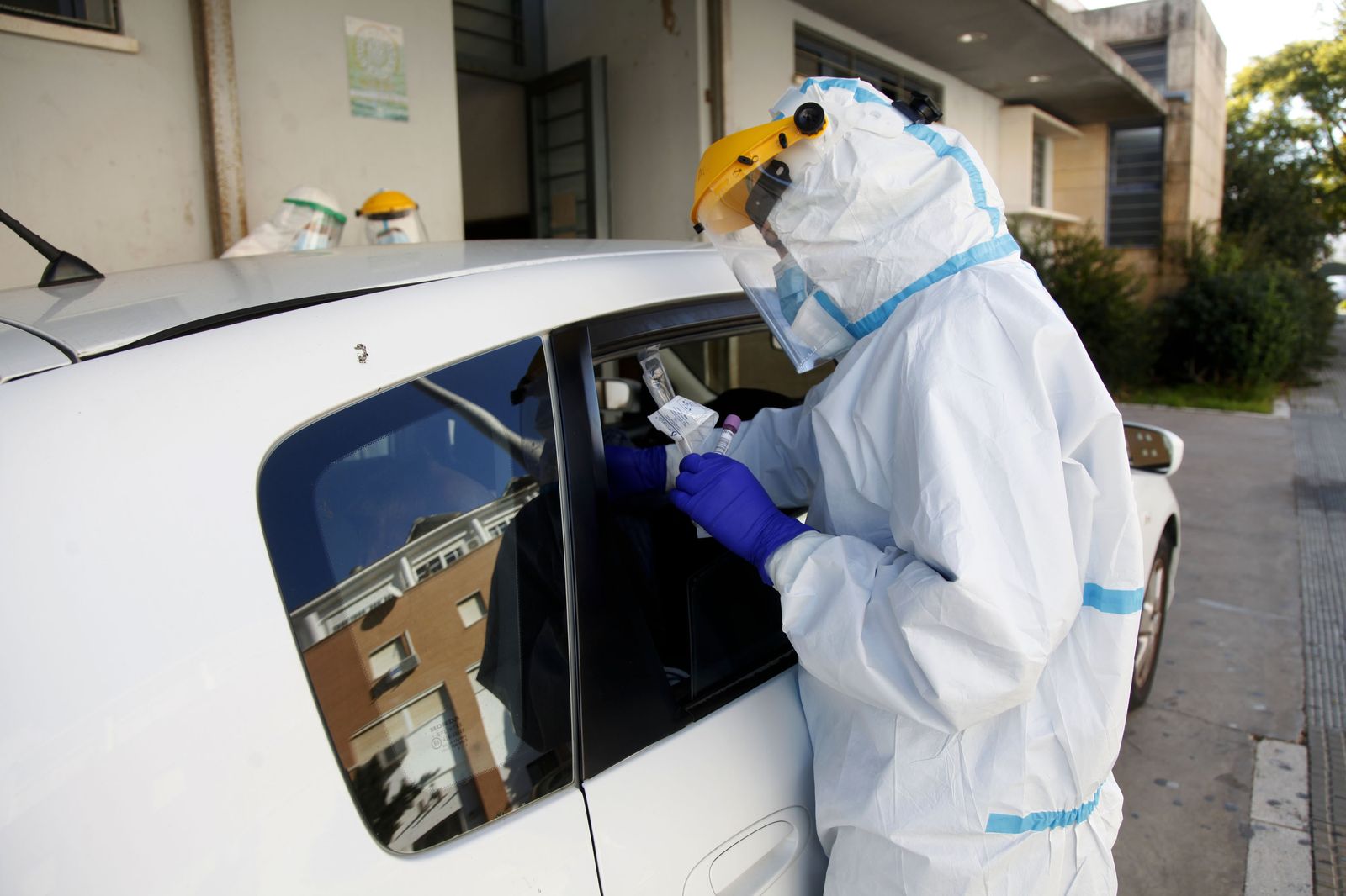 Realización de pruebas PCR en Isla Cristina el pasado viernes