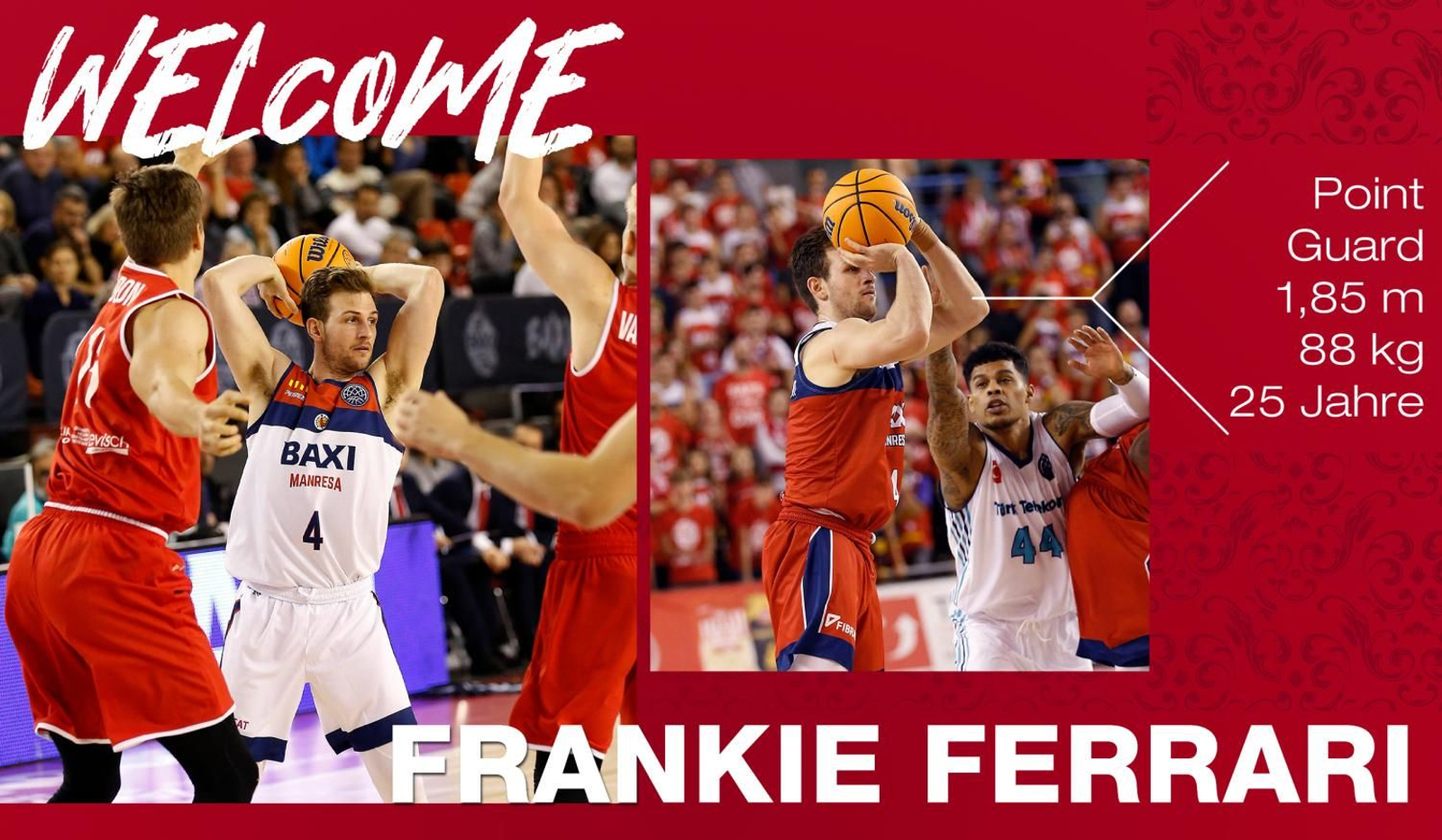 Frankie Ferrari firma por el Brose Bamberg.