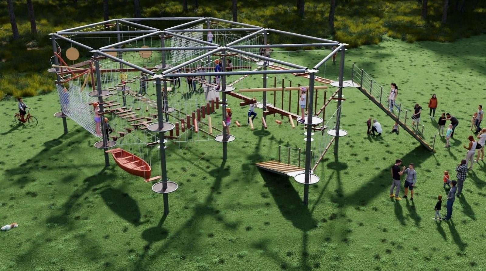 El nuevo parque multiaventura de Frailes.