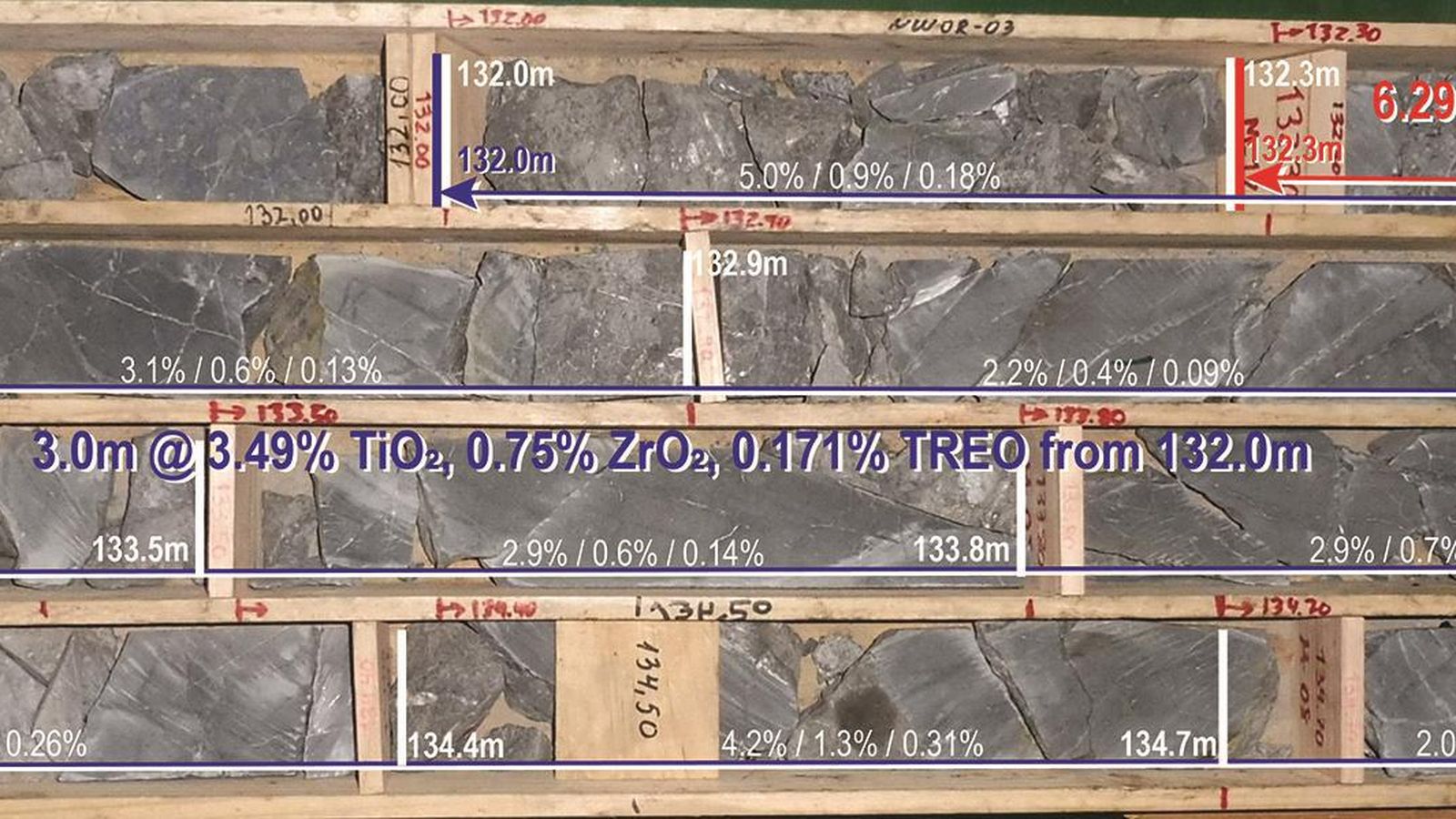 Imagen de una de las muestras extraidas de la Zona Tres.