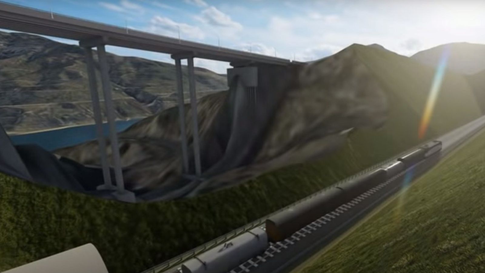 Recreación del proyecto de tren de Granada a Motril