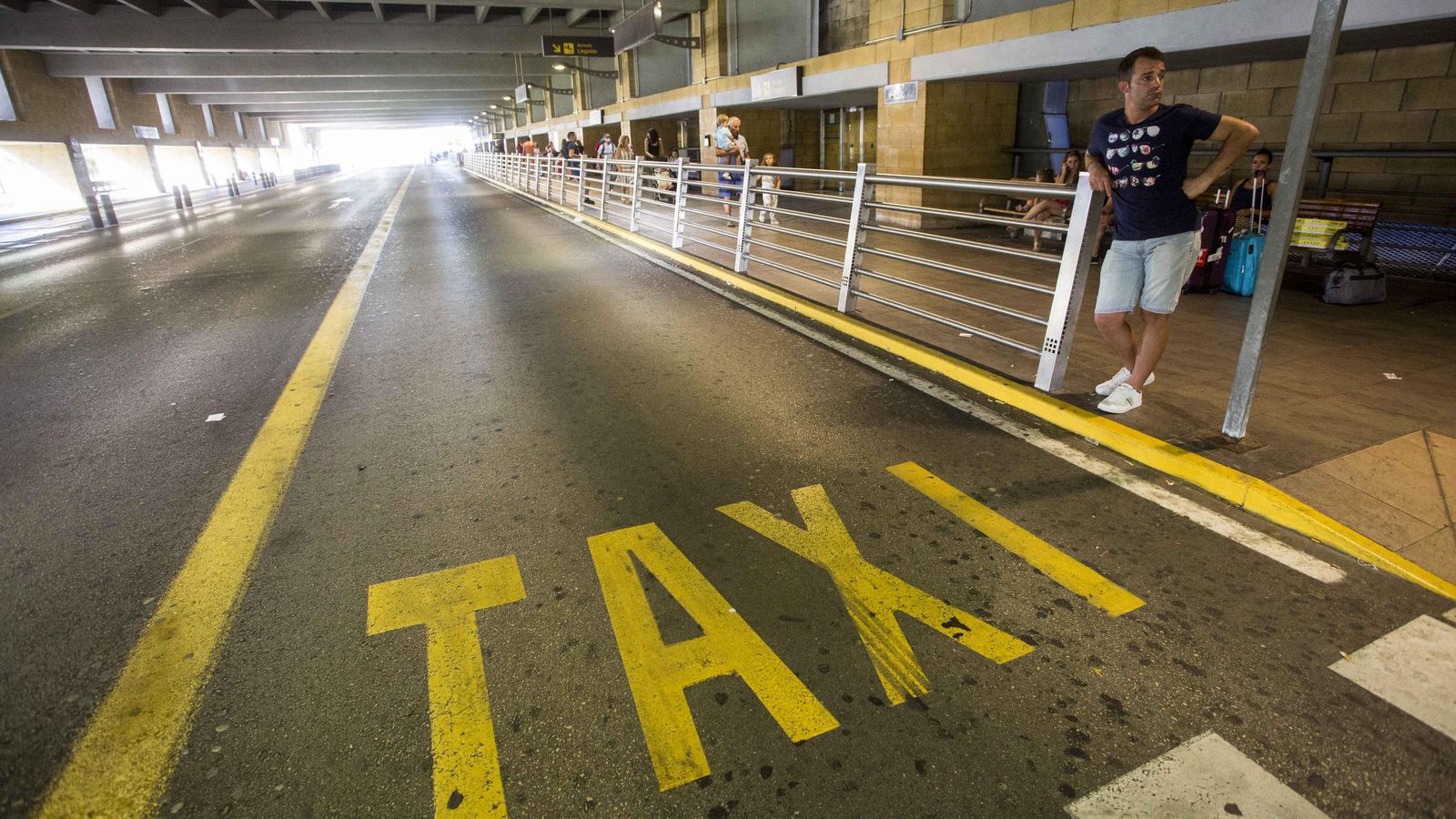 La parada del aeropuerto en una jornada de huelga