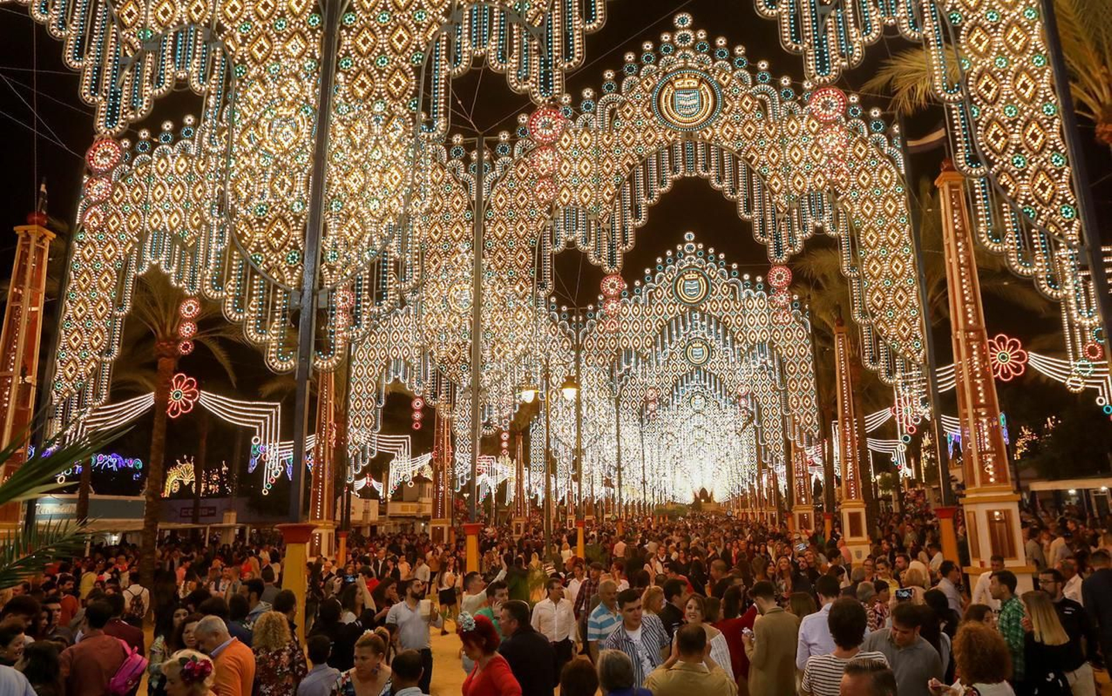 Noche de inauguración del alumbrado de la pasada Feria del Caballo