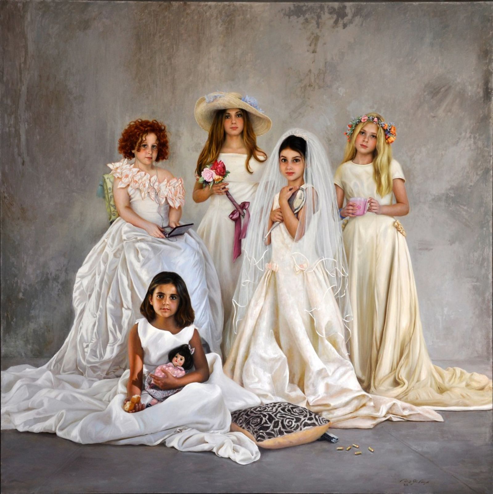 'Blanco roto', uno de los cuadros que se exponen en el Palacio de la Merced.