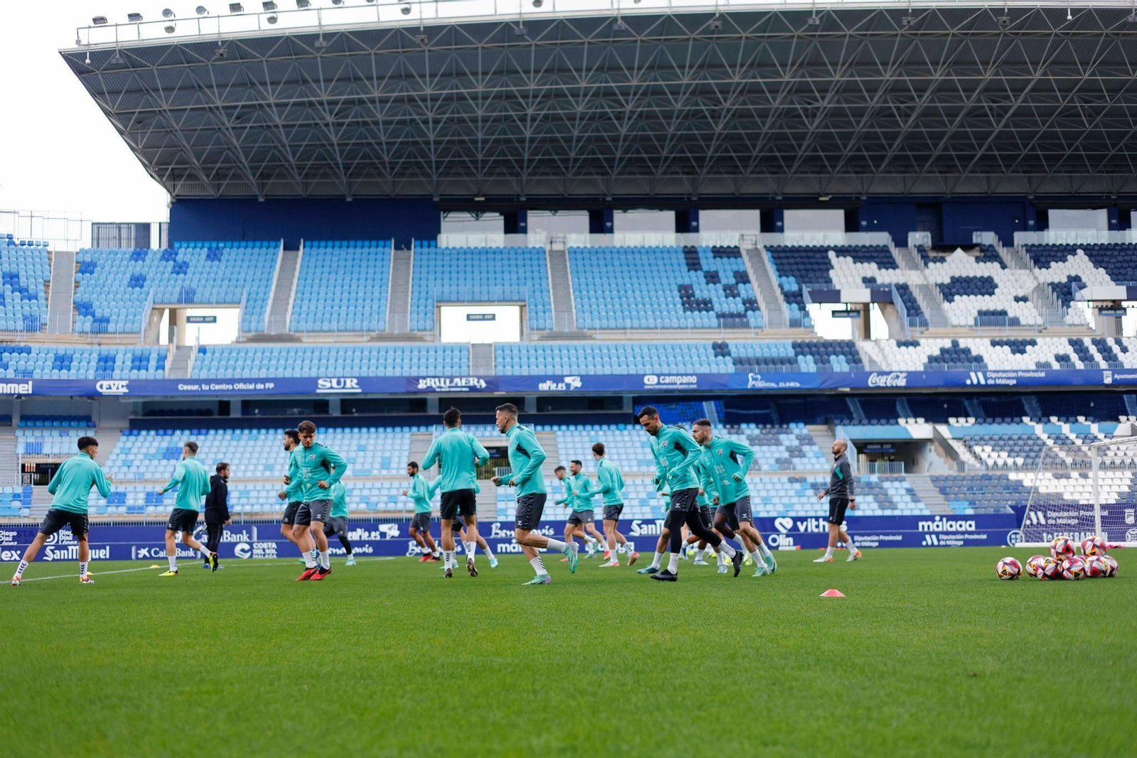 Entrenamiento del Málaga CF