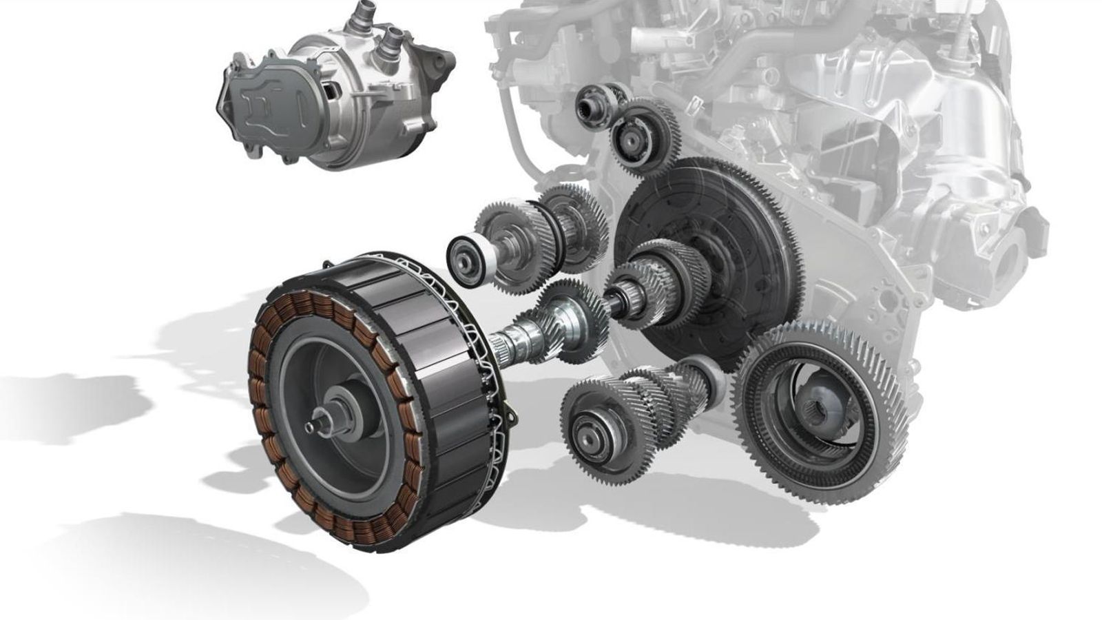 El HSG puede sincronizar la conexión de las marchas. El motor eléctrico trabaja con dos relaciones distintas.