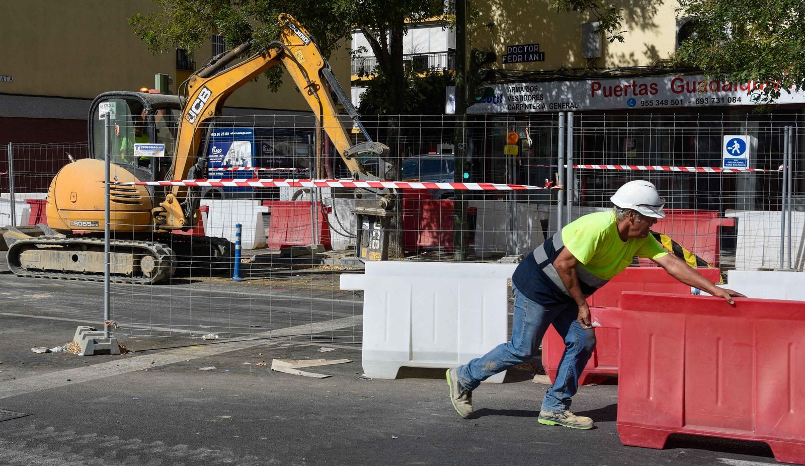 Las obras de la línea 3 del metro de Sevilla en Pino Montano