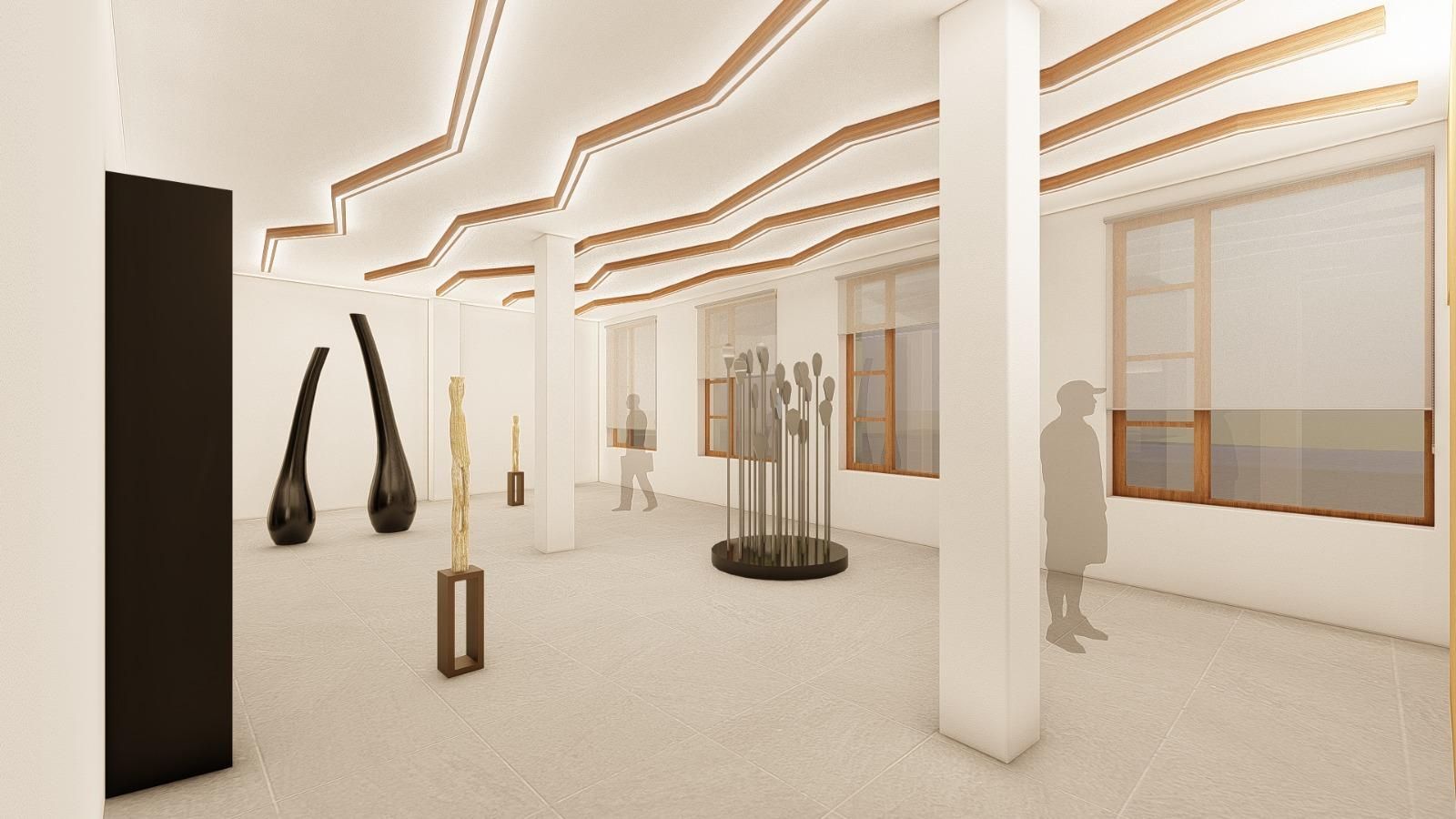 Espacio expositivo del futuro centro cultural del agua en Granada