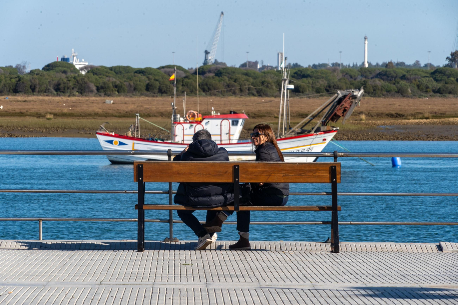 Imágenes de ambiente de Punta Umbría el 1 de enero