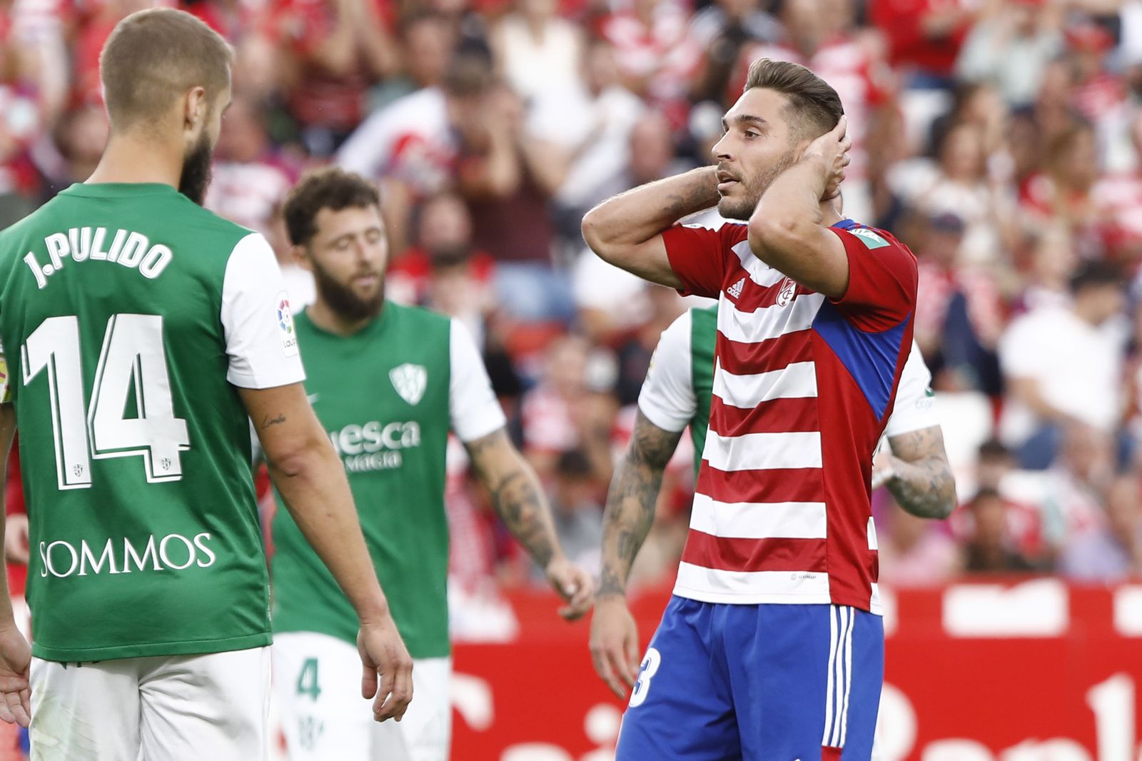 Rubén Rochina se lamenta de una de las pocas ocasiones que generó su equipo.