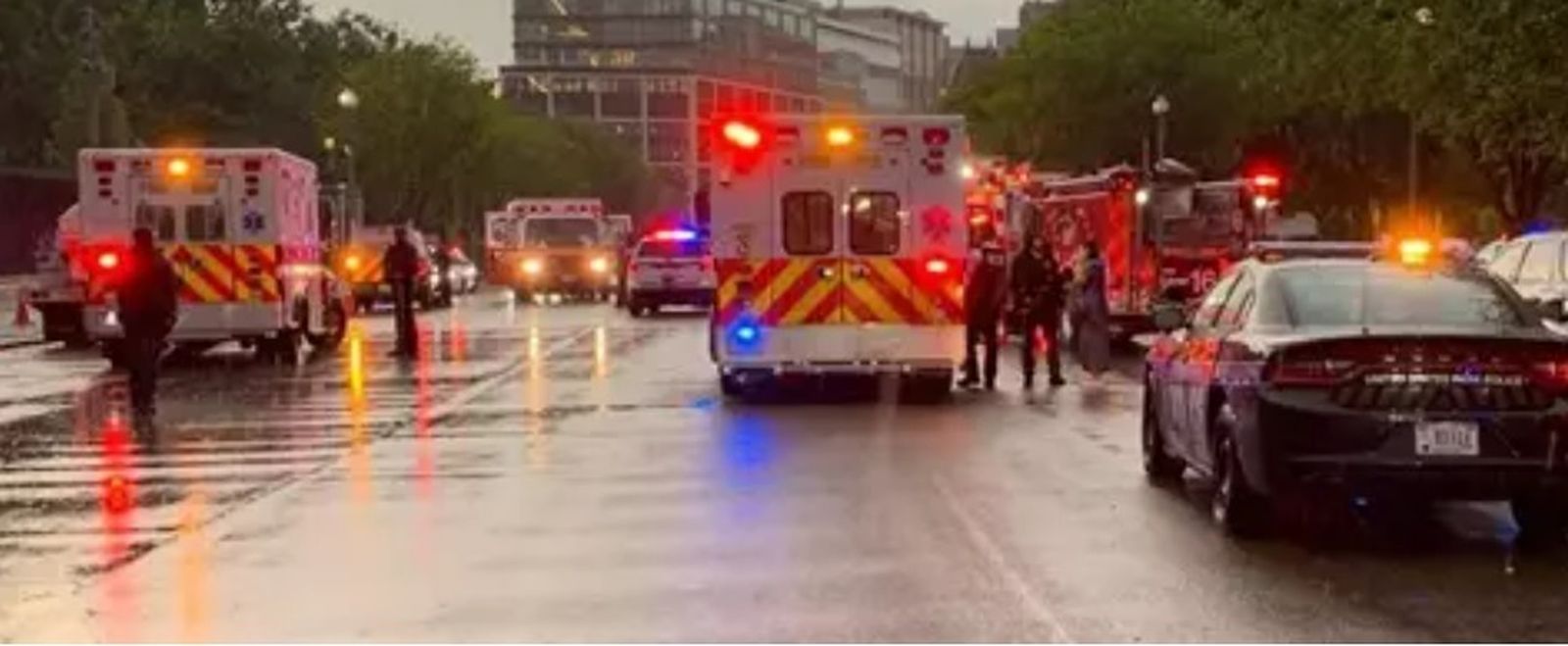 Operativo en las inmediaciones de la Casa Blanca.