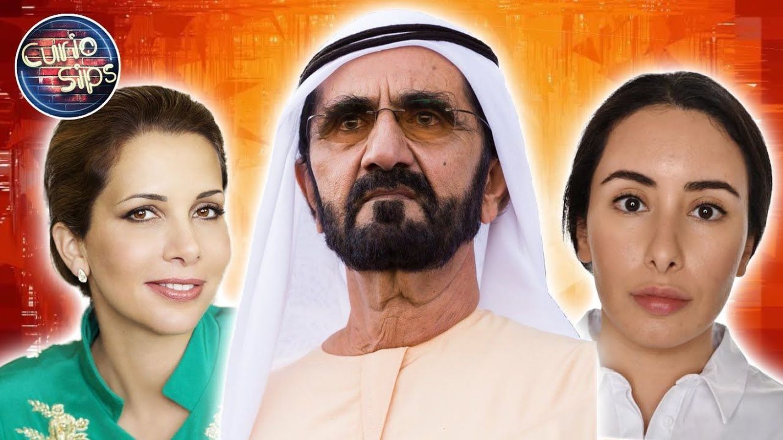 La princesa Latifa (primera por la dcha.), junto al emir y la princesa Haya, quien huyó de Dubai en 2019.