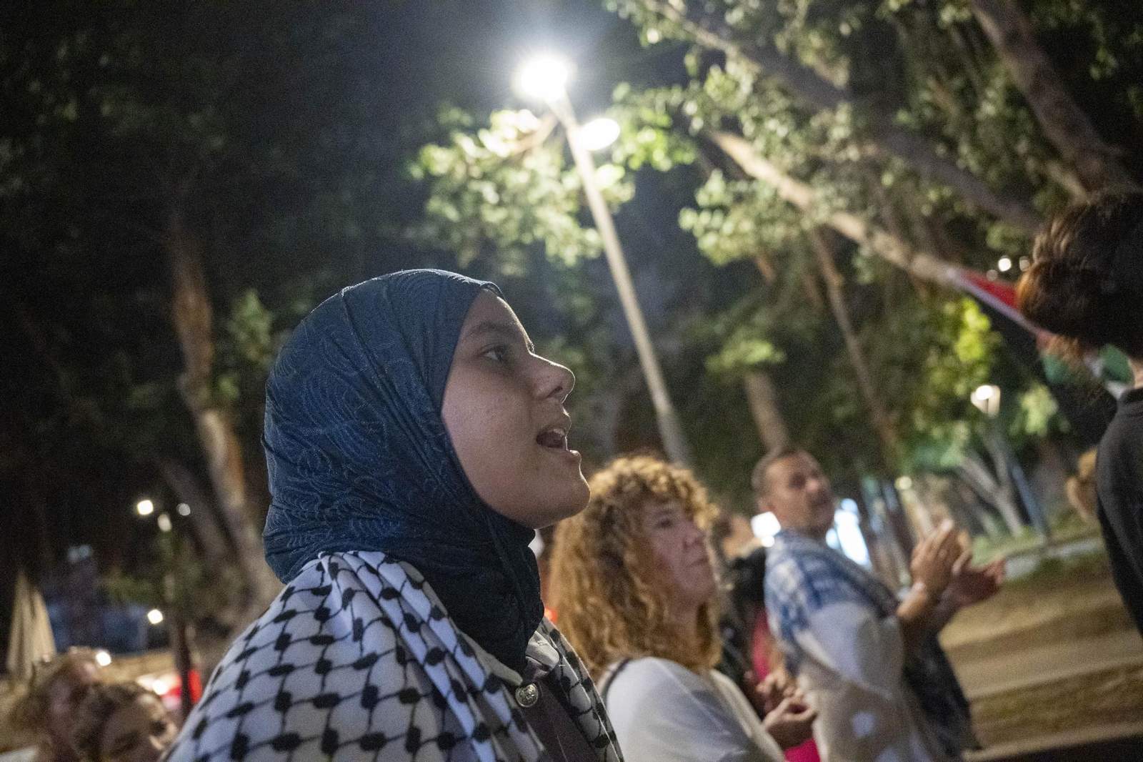 La Plataforma Almería por Palestina se manifiesta por la situación en Gaza, en imágenes