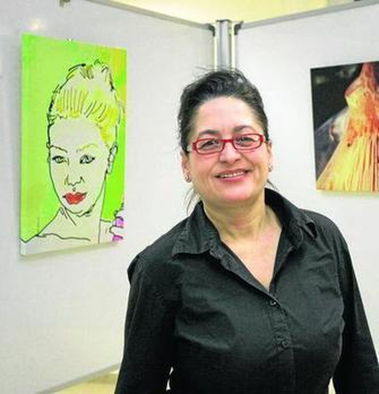 Eva Vidal, ayer en la sala 'Espacio de mujeres'.