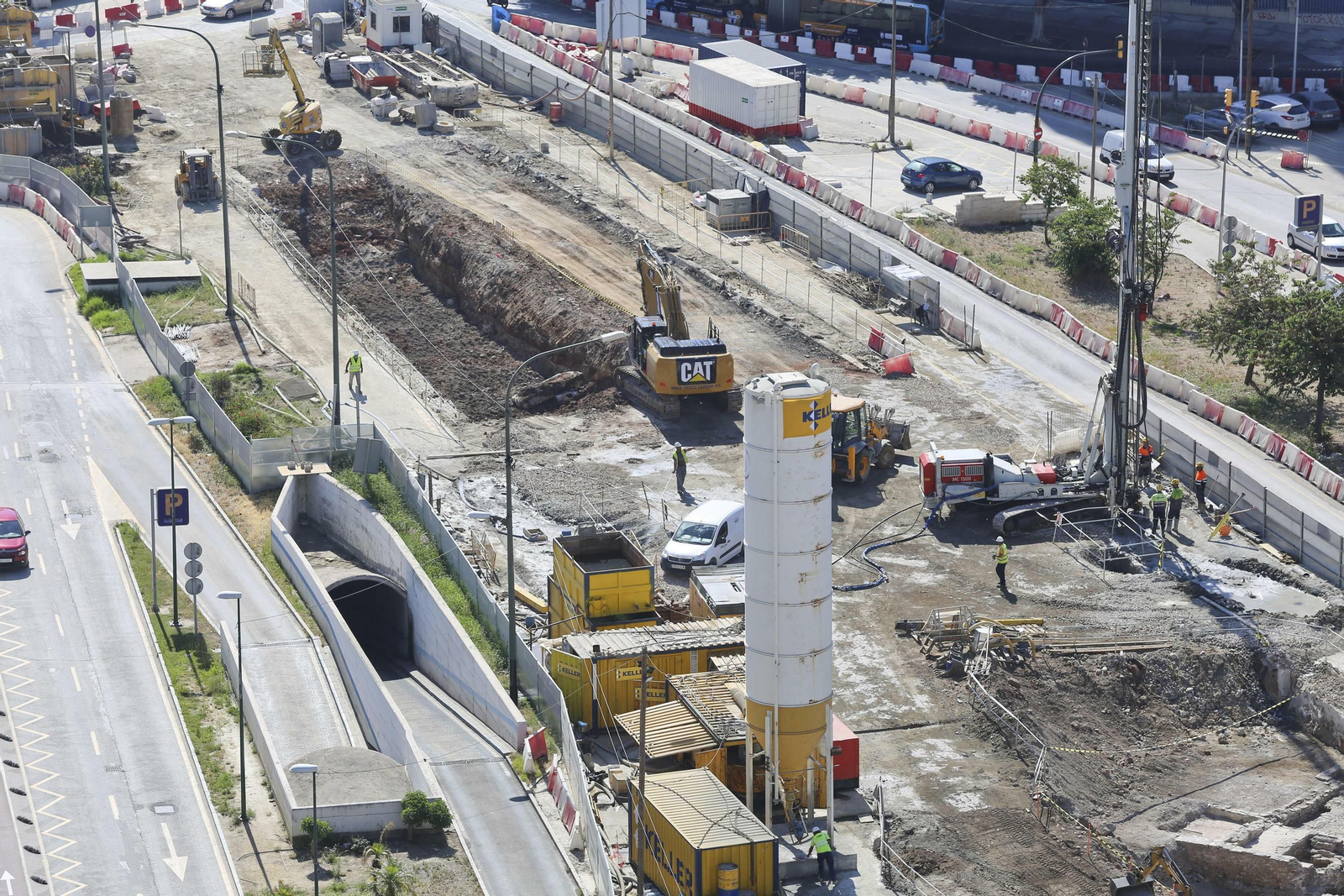 Fotos de los restos arqueológicos encontrados en la obra del Metro de Málaga
