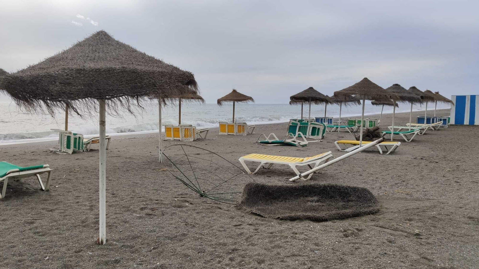 El temporal de lluvia y viento en Málaga