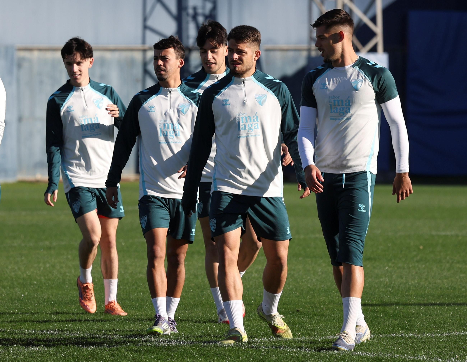 Entrenamiento del Málaga CF esta semana.