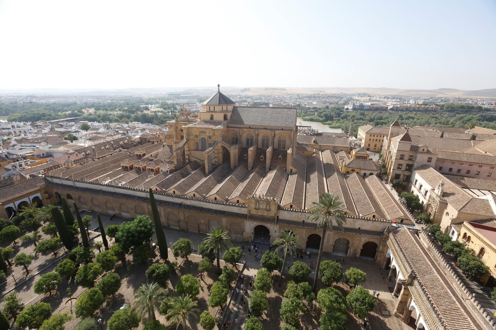 Los trabajos en la Mezquita-Catedral para supervisisar y evaluar los daños, en fotos