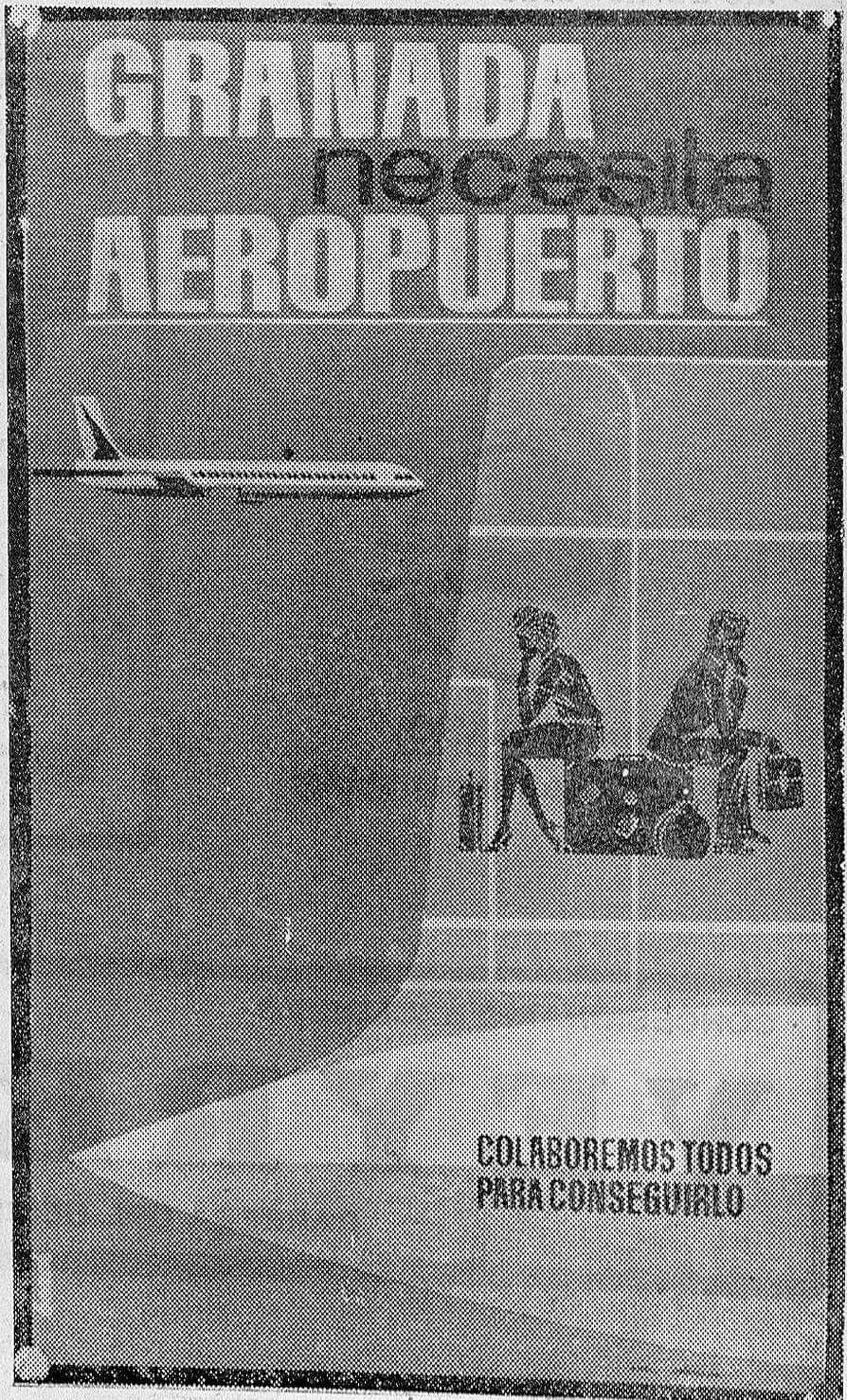 Cartel reivindicando el aeropuerto de Granada