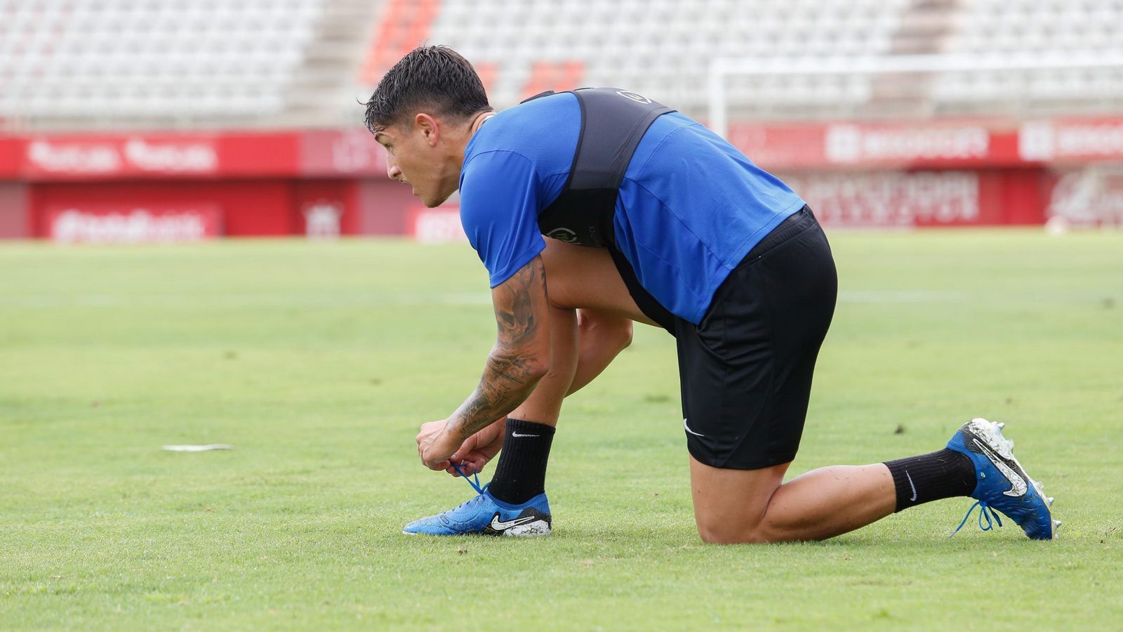 Lautaro, en un entrenamiento en el Nuevo Mirador.