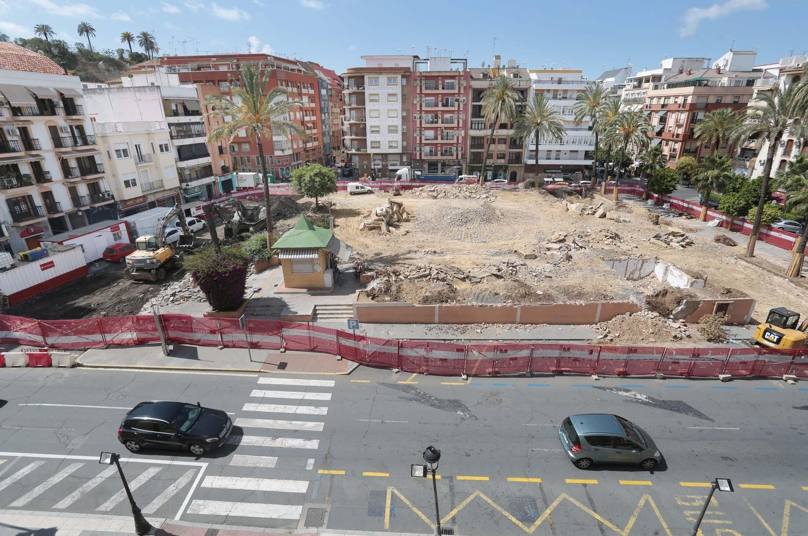 Las mejores imágenes del estado actual de la Plaza de La Merced de Huelva con las obras