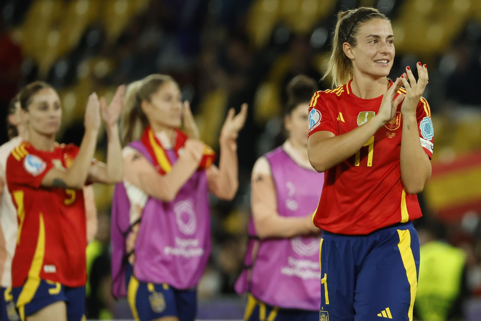 Las fotos del Italia - España de la Eurocopa femenina