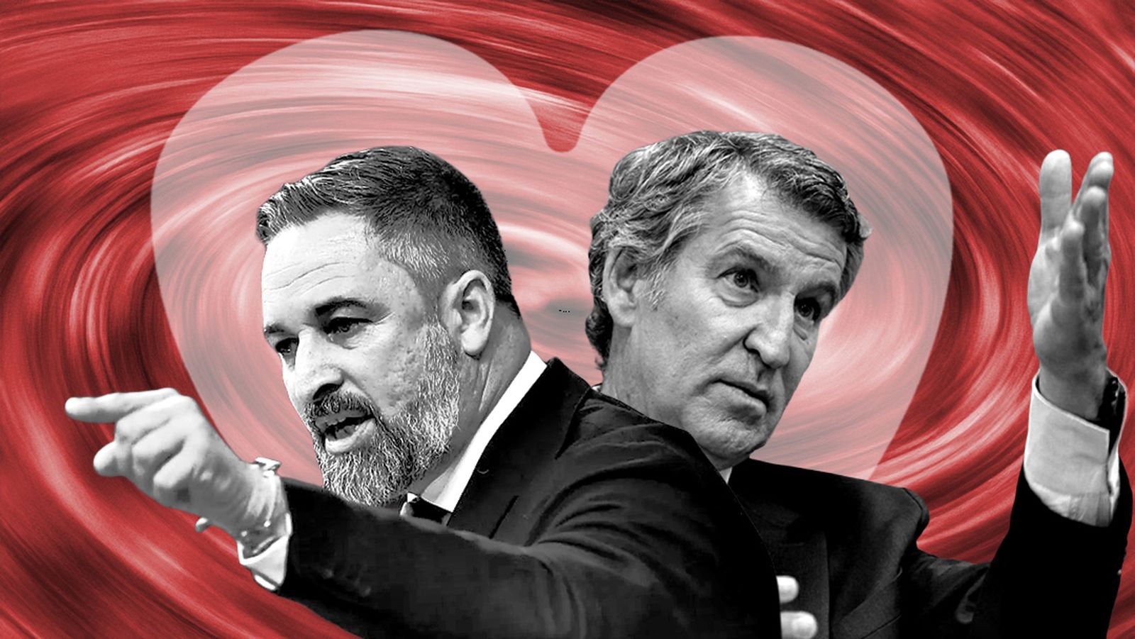 Santiago Abascal y Alberto Núñez Feijóo.