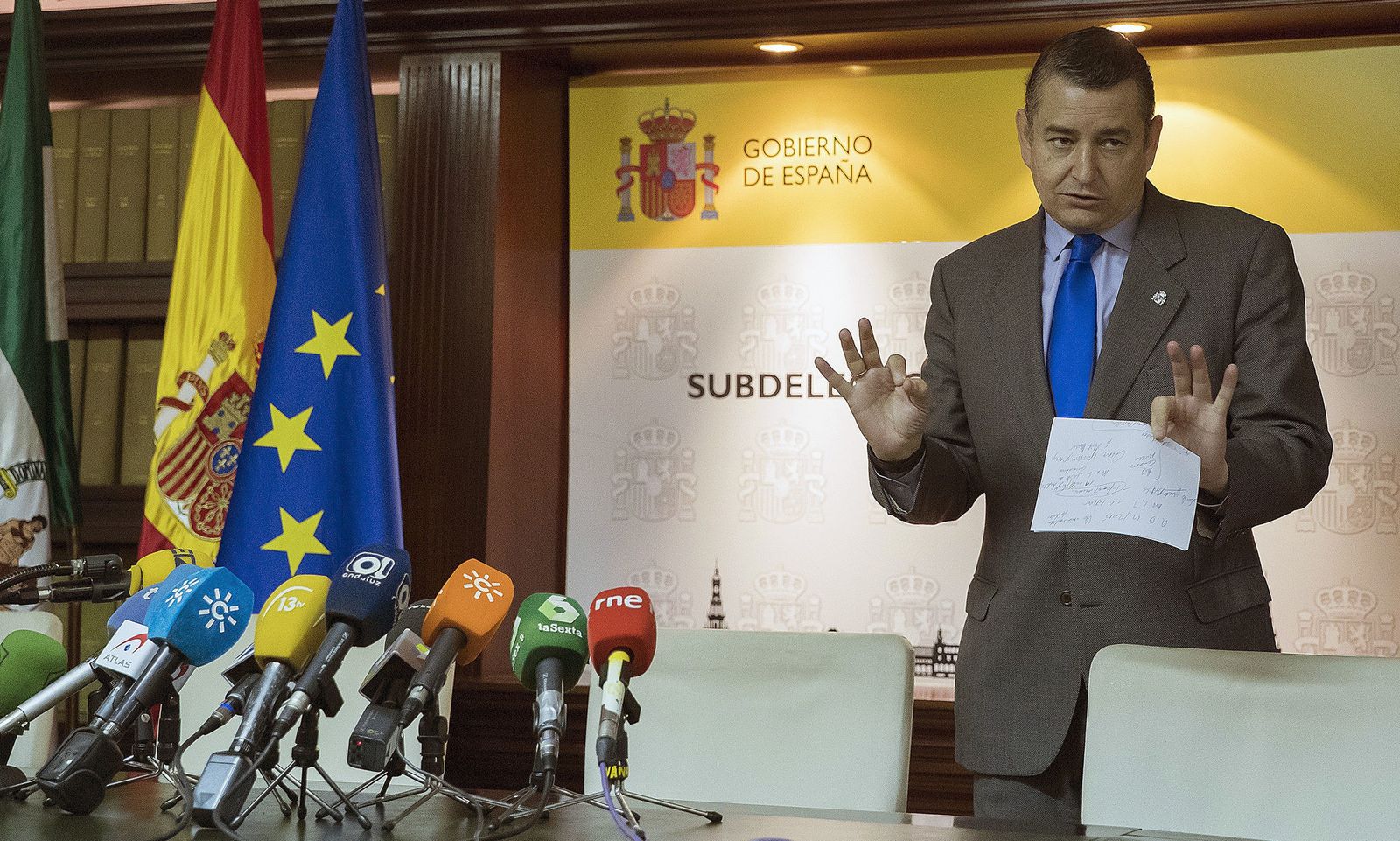 Antonio Sanz, en rueda de prensa.