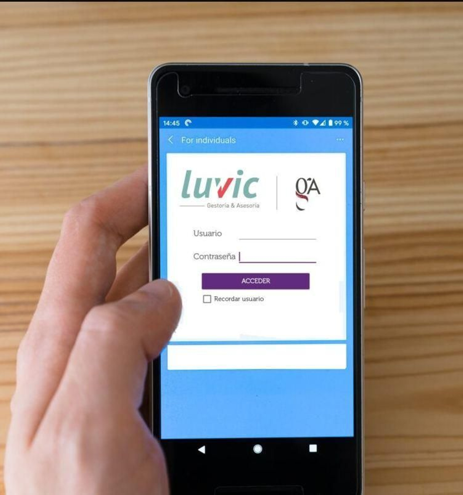 Aplicación de Gestoría Luvic