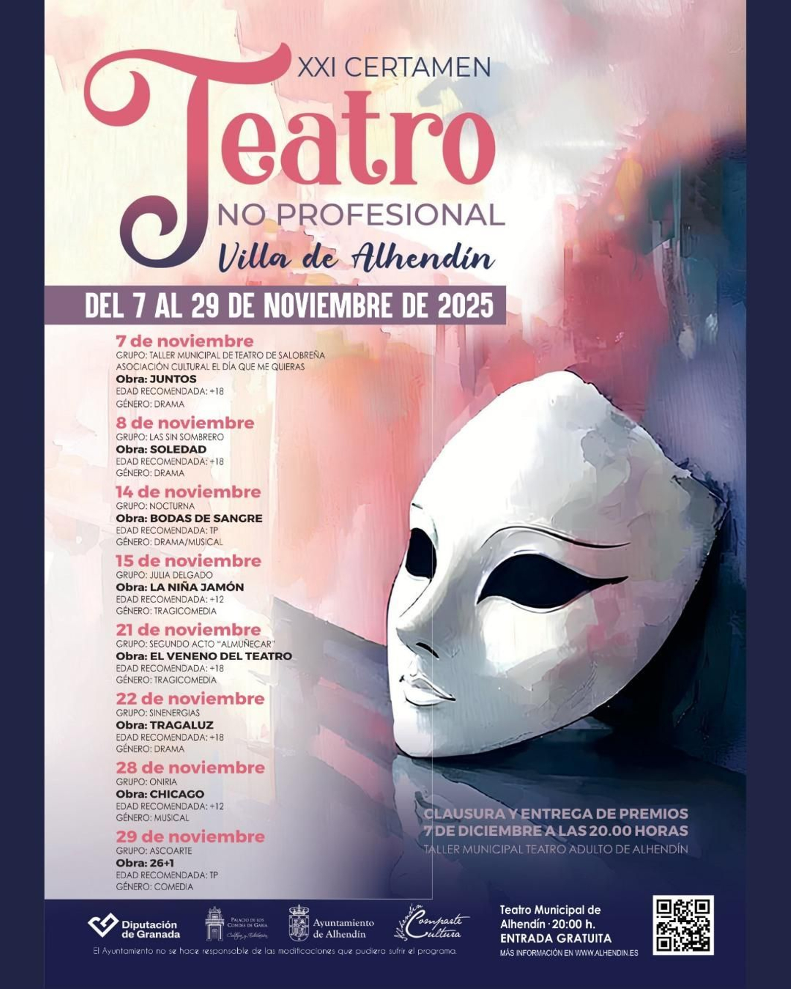 Cartel oficial del ciclo de teatro.