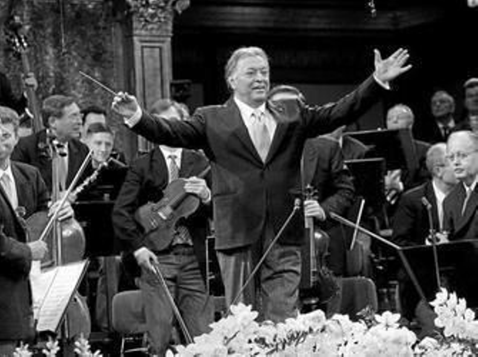Zubin Mehta, junto a la Filarmónica de Viena en el concierto de 2007.