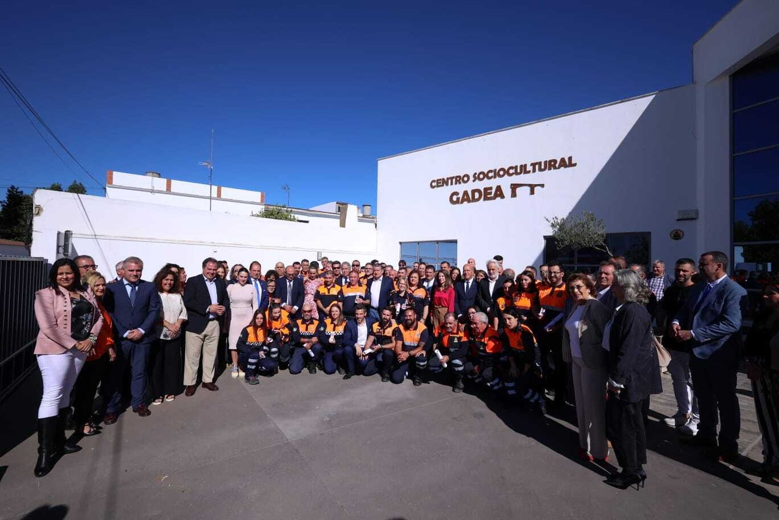 Protección Civil de Huelva en el acto de entrega de la Medalla de Oro.