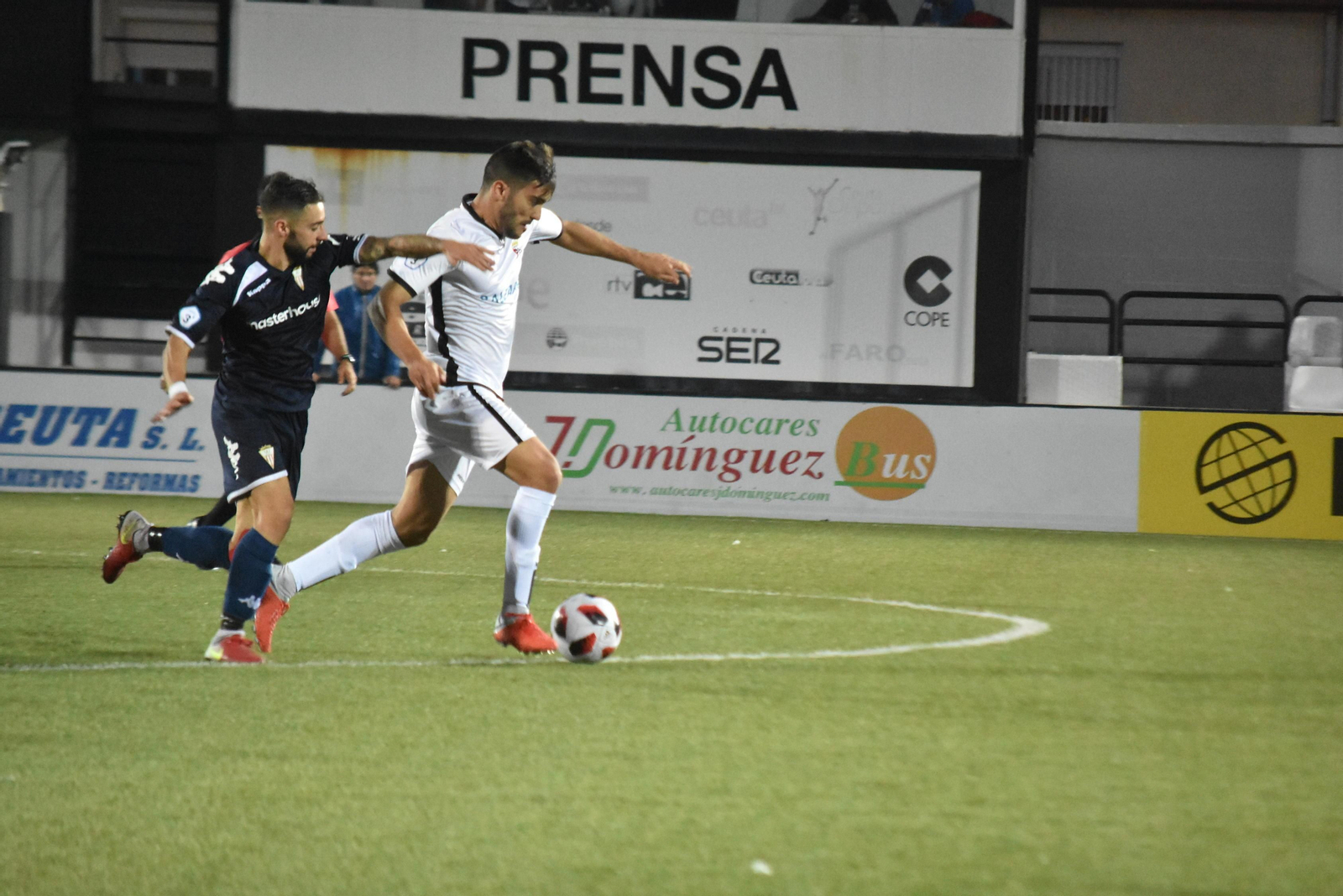 Antoñito, con el Algeciras en Ceuta en la temporada 2018-19.