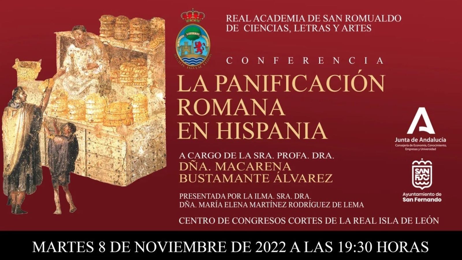Conferencia de Macarena Bustamante en la Academia de San Romualdo.
