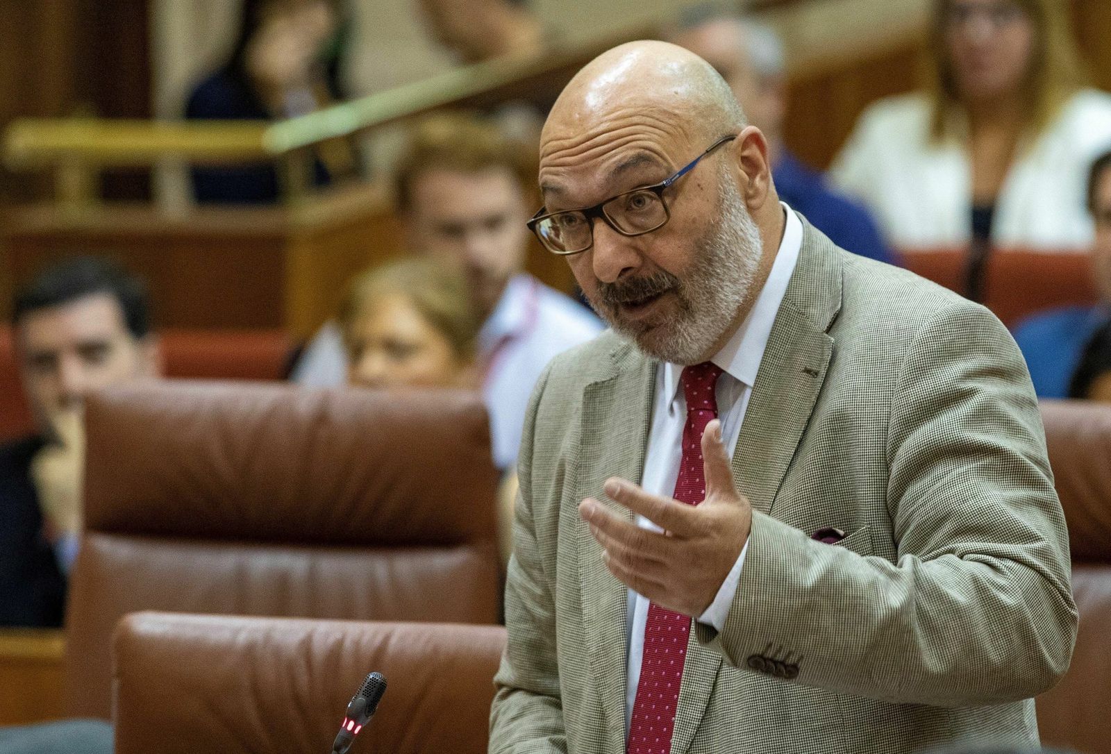 El portavoz del grupo parlamentario de Vox , Alejandro Hernández.