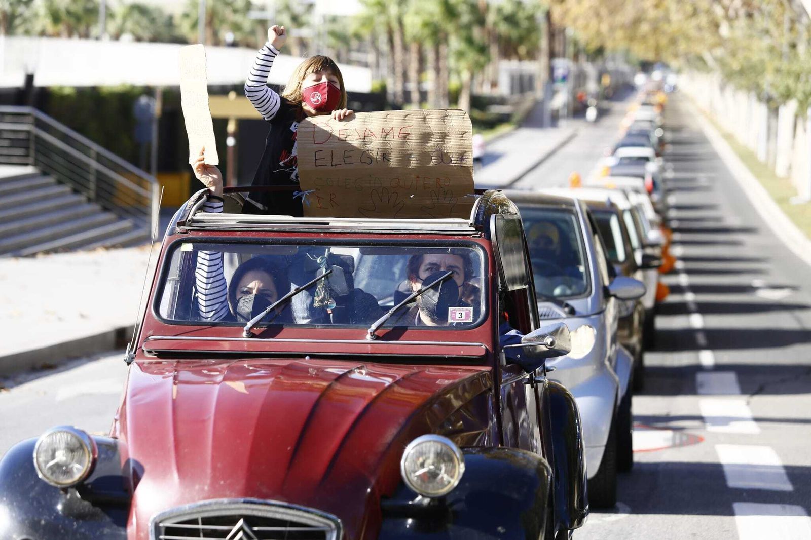Fotos de la manifestación en Málaga contra la Ley Celaá