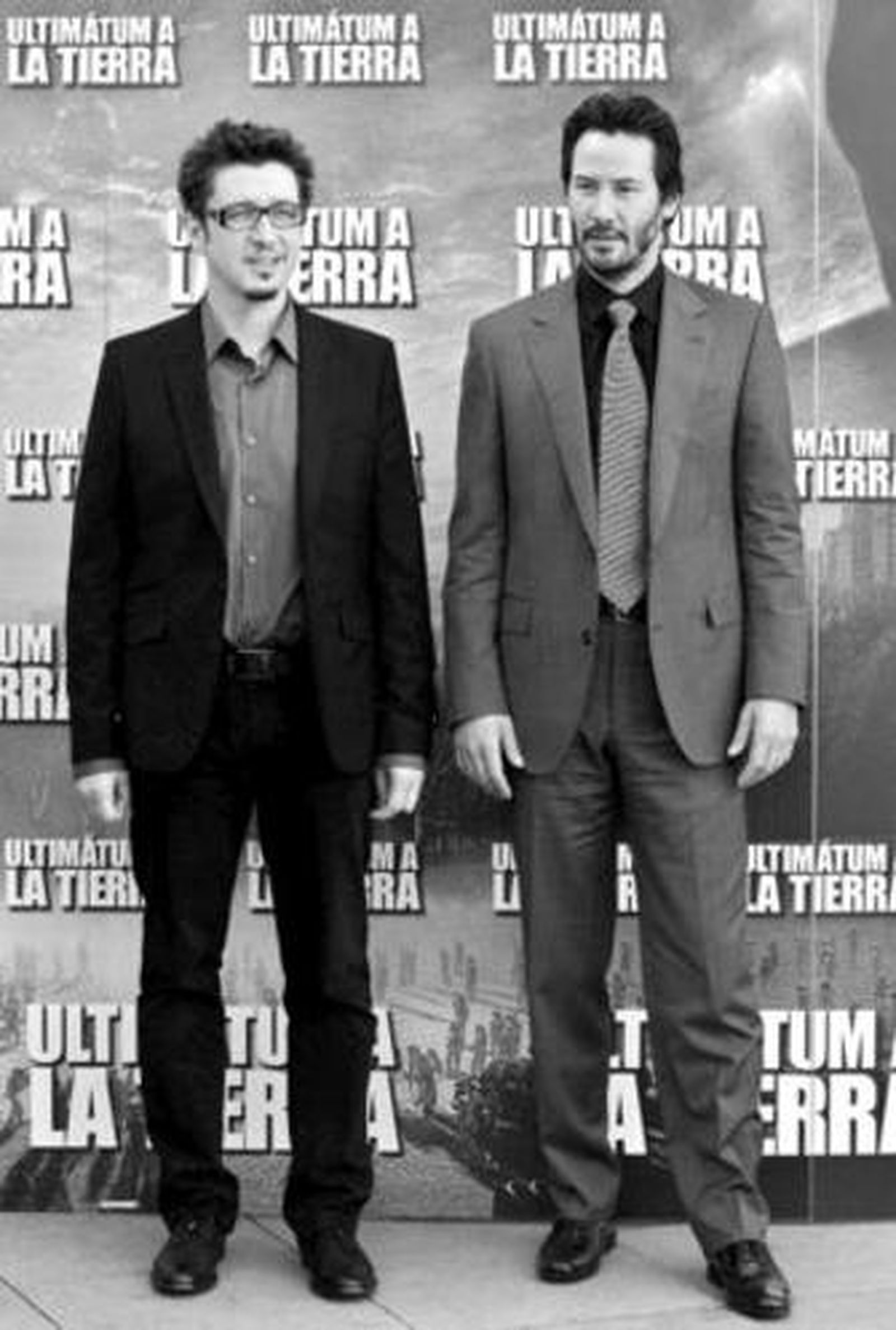 Scott Derrickson y Keanu Reeves, ayer.