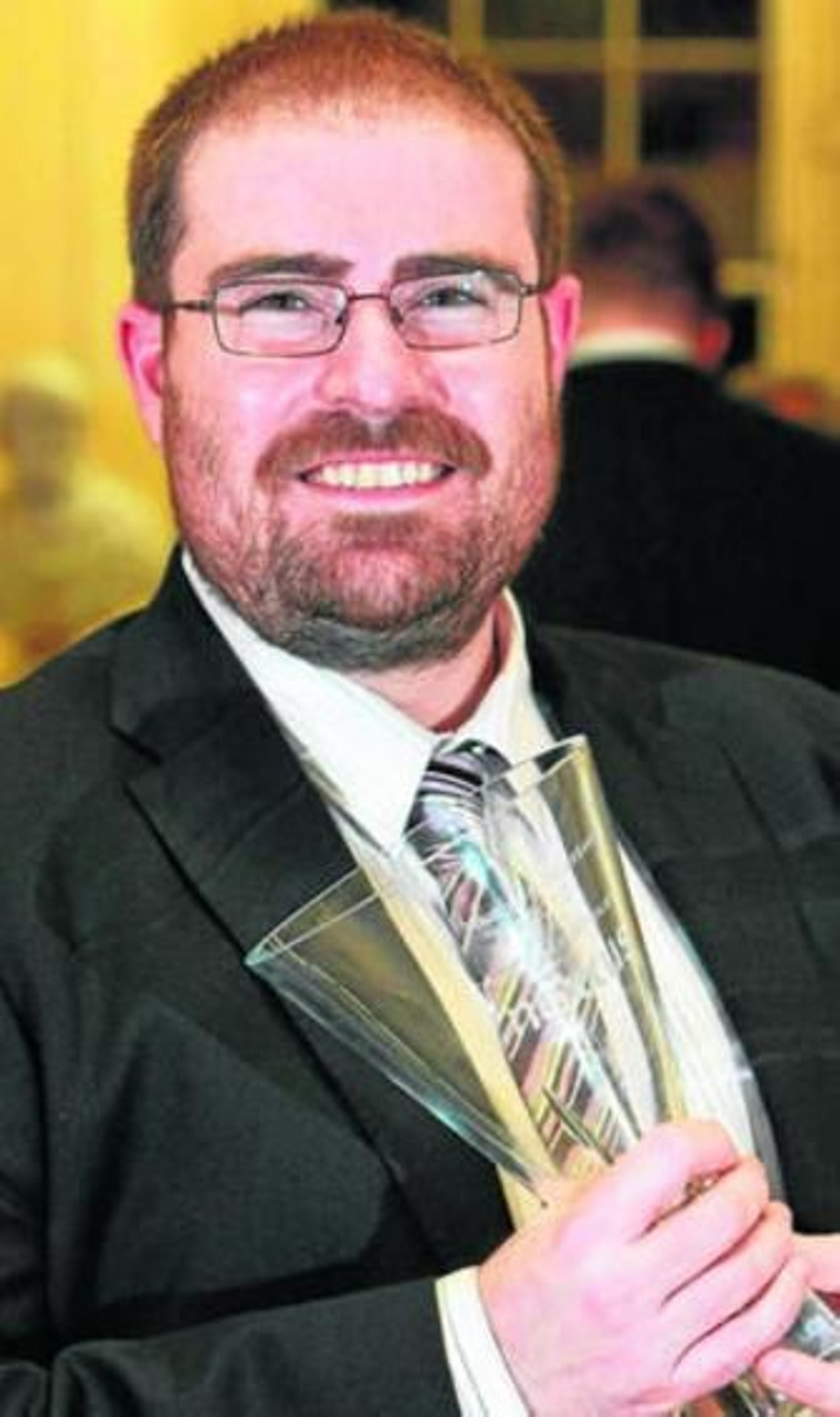 Asier Unciti, durante la entrega de premios de Nexxus Scotland.