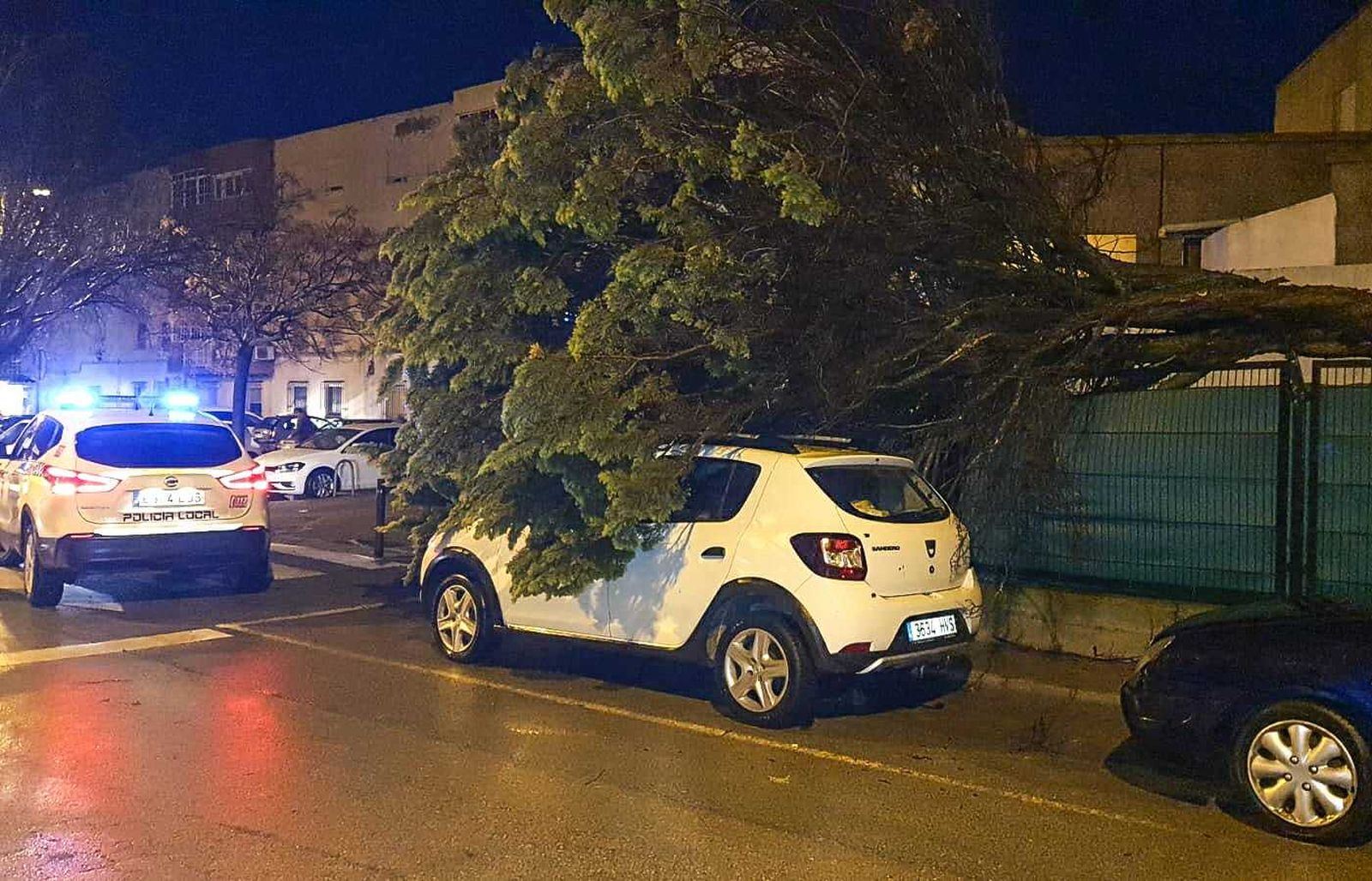 Efectos del temporal en Chiclana