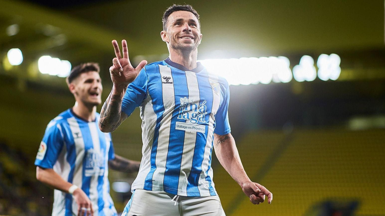 Ruben Castro celebra un gol con el Málaga