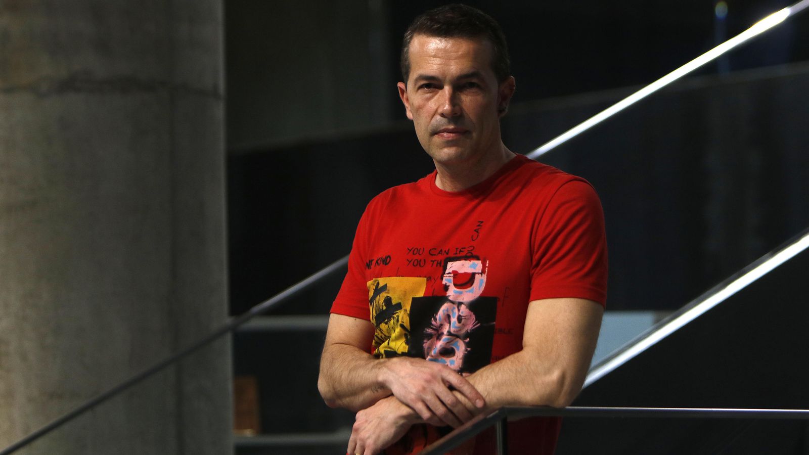 Eduardo Martín, antes de ofrecer su conferencia en Sevilla.