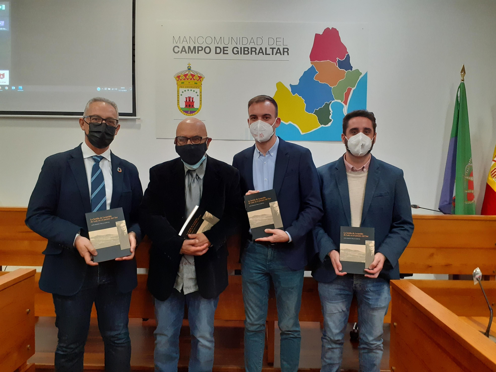 Lozano, Trillo, Moreno y Perea, en la presentación del libro.
