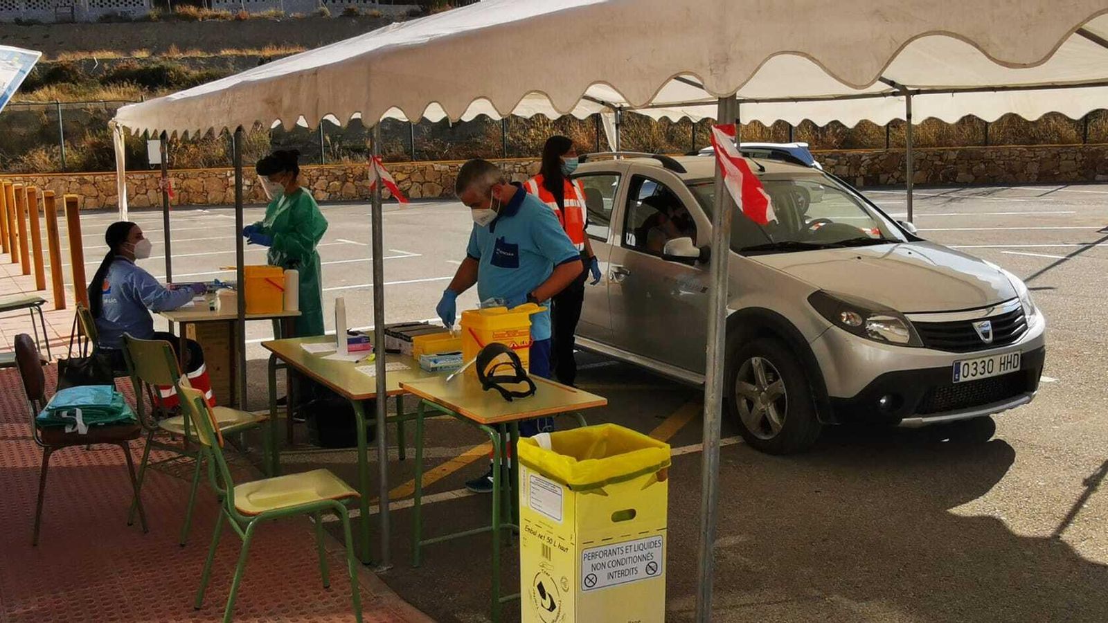 Por primera vez en la provincia el cribado se hace desde los coches.