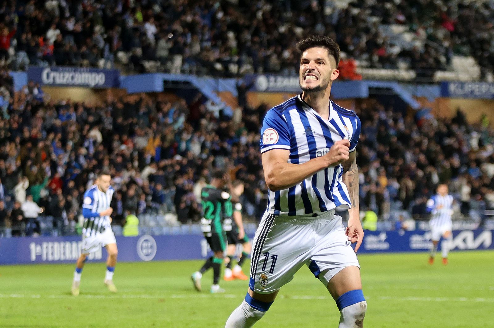 Caye Quintana celebra uno de sus goles como recreativista.