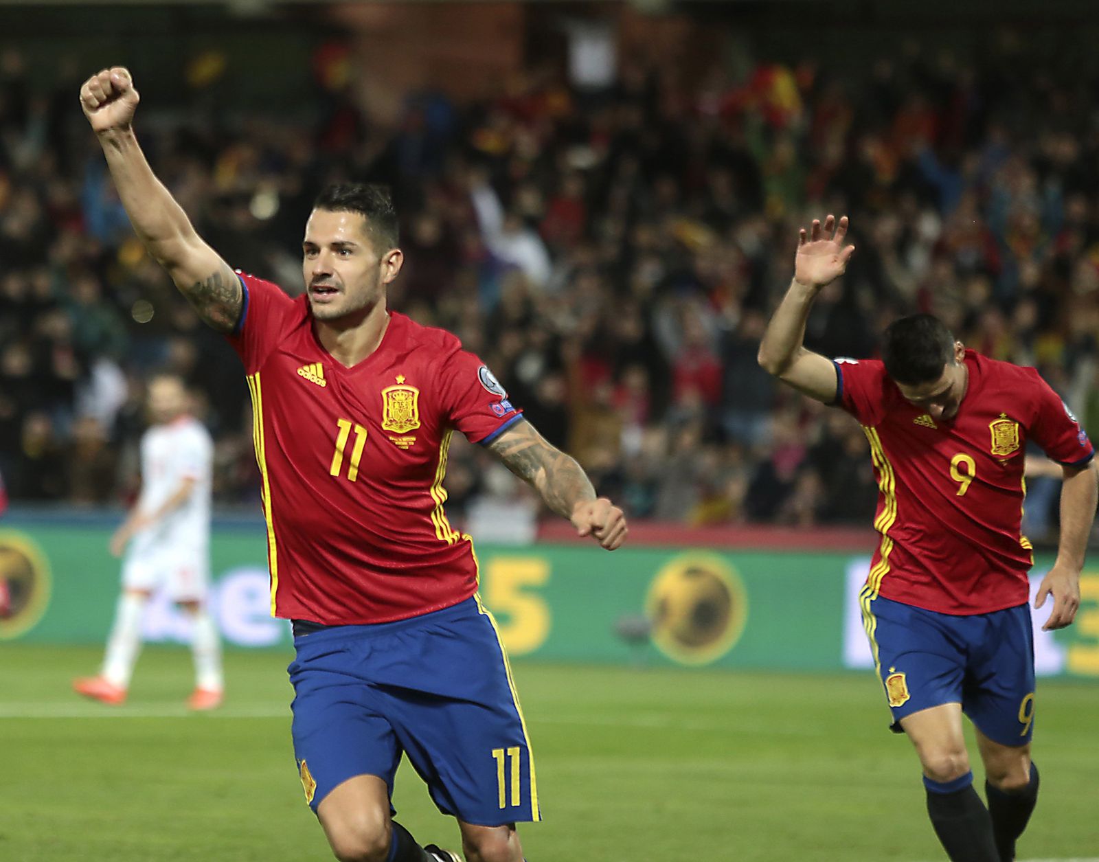 Vitolo, durante el partido con Macedonia.