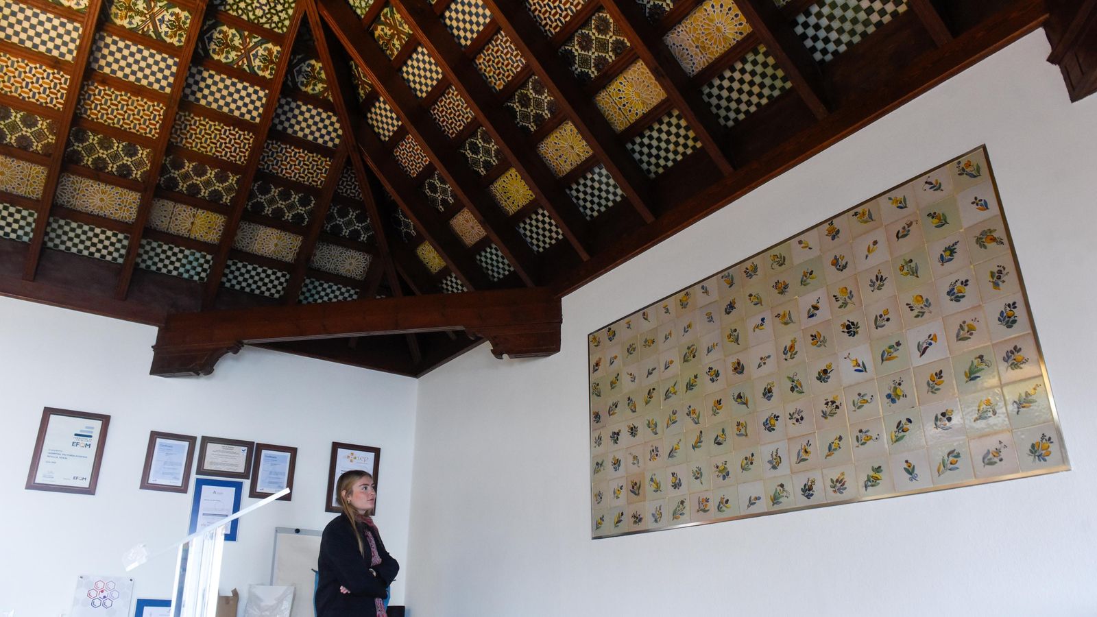 Restos de la arquitectura original del centro que aún se conservan.